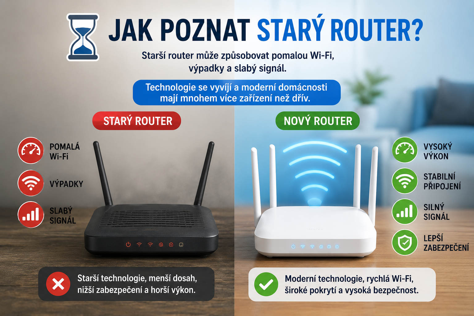 Jak poznat starý router?