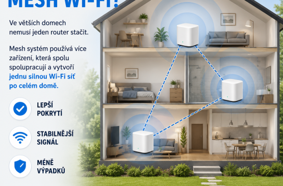 Co je Mesh Wi-Fi a proč je ideálním řešením pro větší domy?